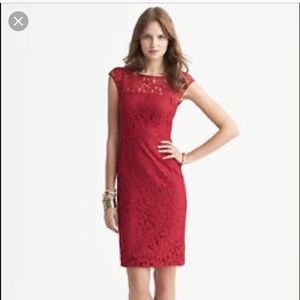 Banana Republic Red Lace Dress